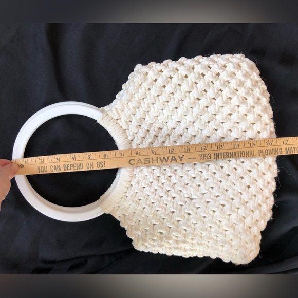 Vtg BOHO Macrame Handbag - Picture 13 of 14